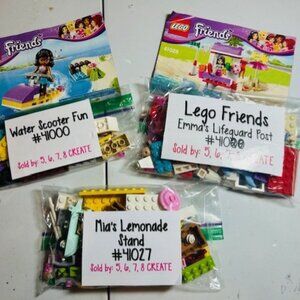 Set of 3 Lego Friends-#41028, #41027 and #41000